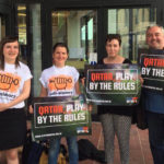 protest in Glasgow against abuses of migrant workers in Qatar