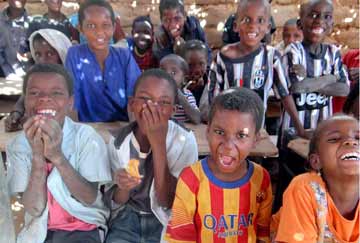 Children affected by slavery in Niger school