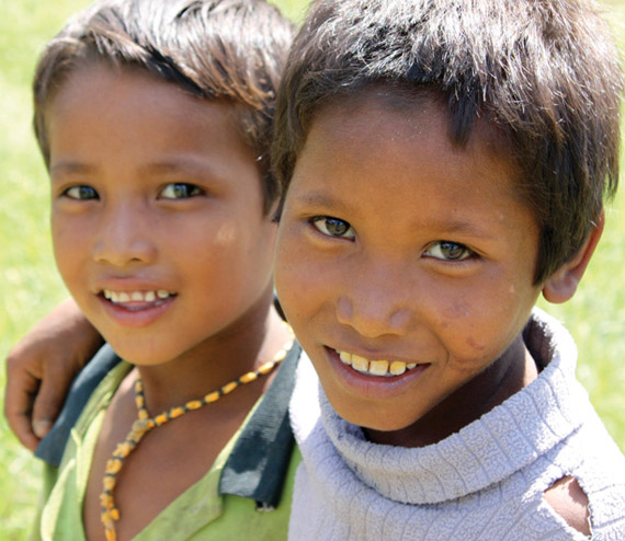 Two smiling boys