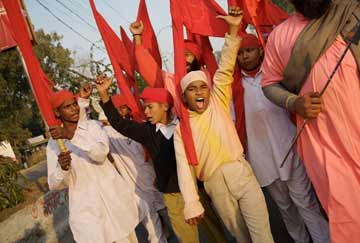 Protest against bonded labour India