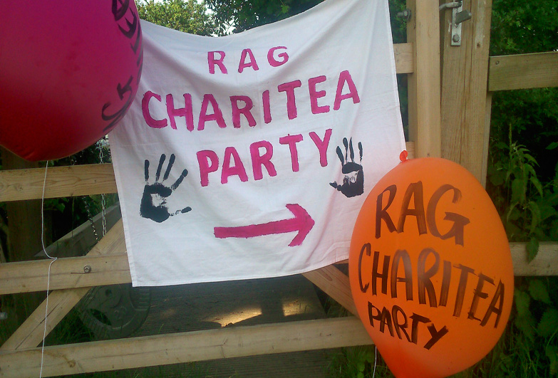 sign made for rag charity party