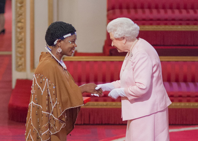 Angel Benedicto meeting the Queen