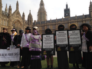 domestic workers slavery protest at parliament