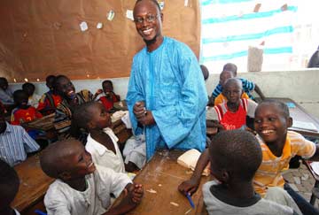 Children in Senegal school