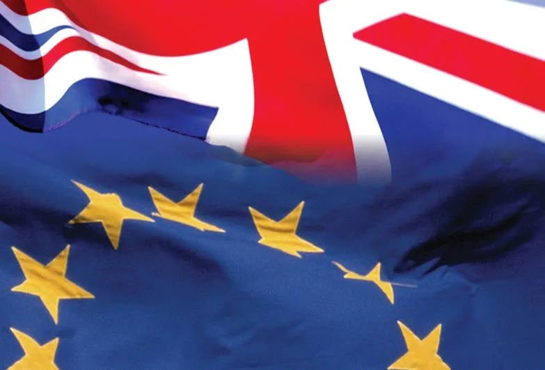 British and EU flags - report on Brexit and slavery