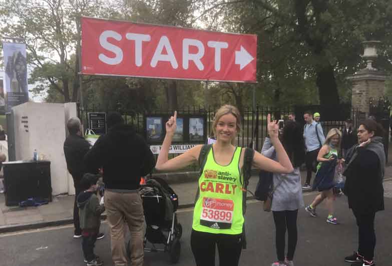 Runner at start of race