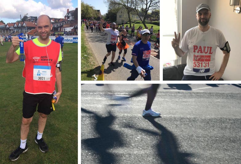 Paul Henty training for and running the London Marathon