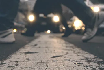 modern slaver in Australia, walking on the street