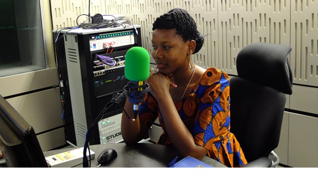 Angel Benedicto being interivewed by the BBC World Service