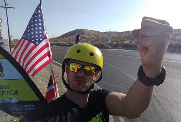 Ben dancing on Route 66