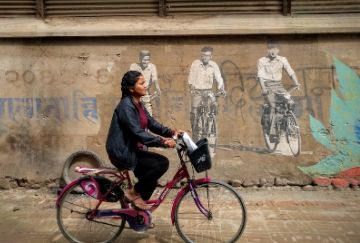 Person on bicycle