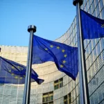Flags outside the EU building