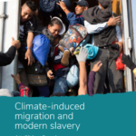 The cover of a report on climate-induced migration