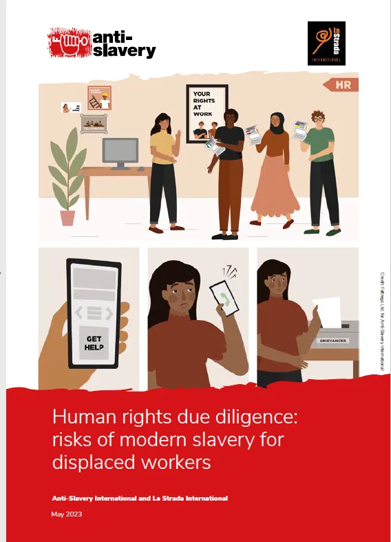 Human rights due diligence on the risks of modern slavery for displaced workers cover