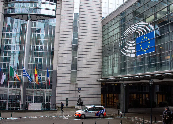 The EU parliament building in Brussels