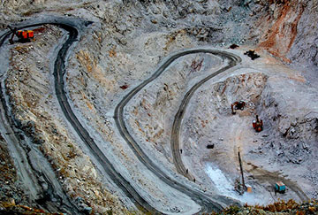 Image of rare earth mine in the Uyghur Region