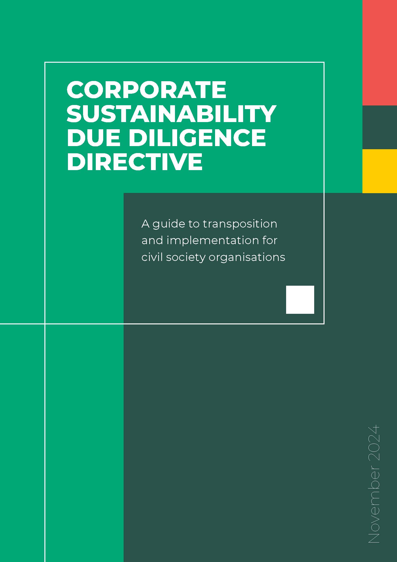 Cover image of a report covering CSDDD