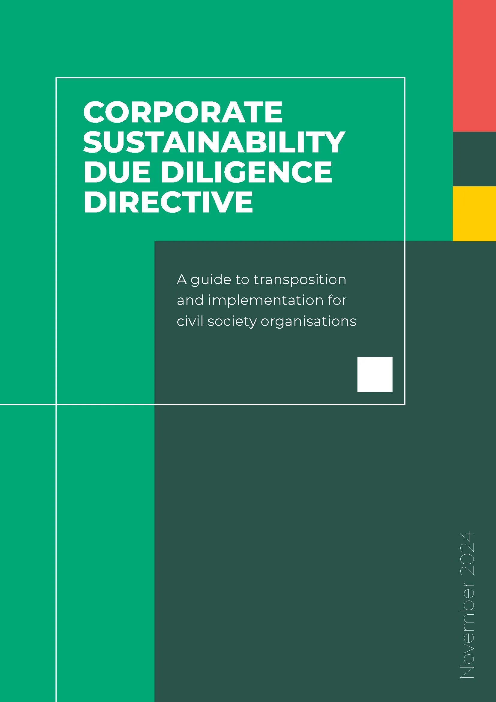 Cover image of a report covering CSDDD