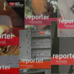 A collage of old Anti-Slavery Reporter magazines
