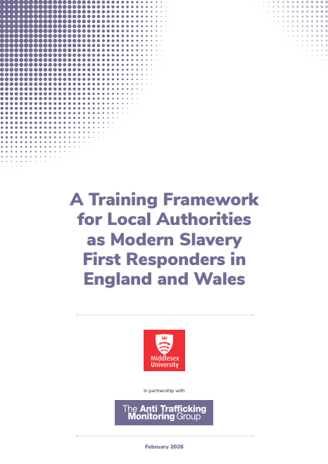 A Training Framework for Local Authorities as Modern Slavery First Responders in England and Wales  cover